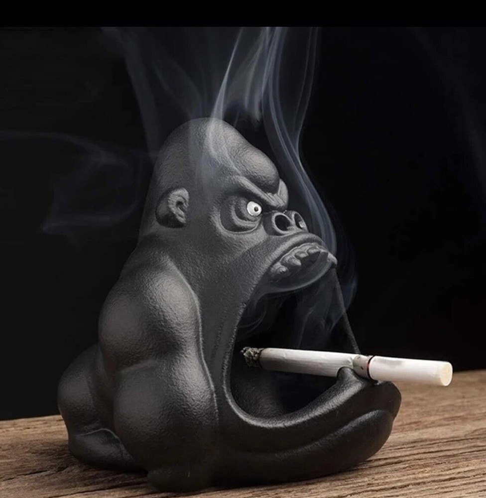 Ceramic Cartoon Gorilla Ashtray