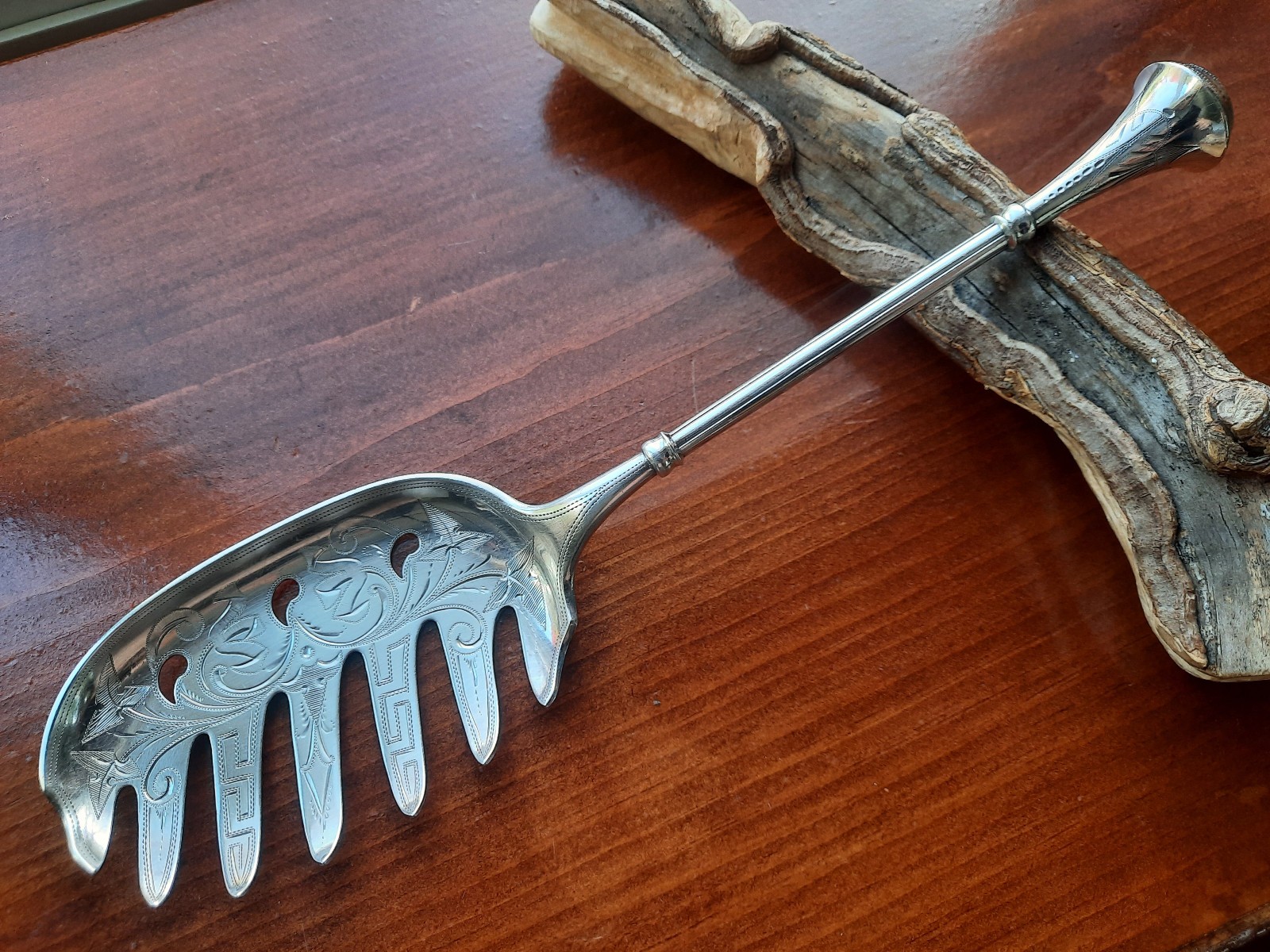 Coin Silver James Bingham Seal Top Macaroni Server, No Mono