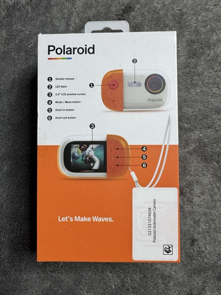 Polaroid Wave Underwater Camera Orange/White