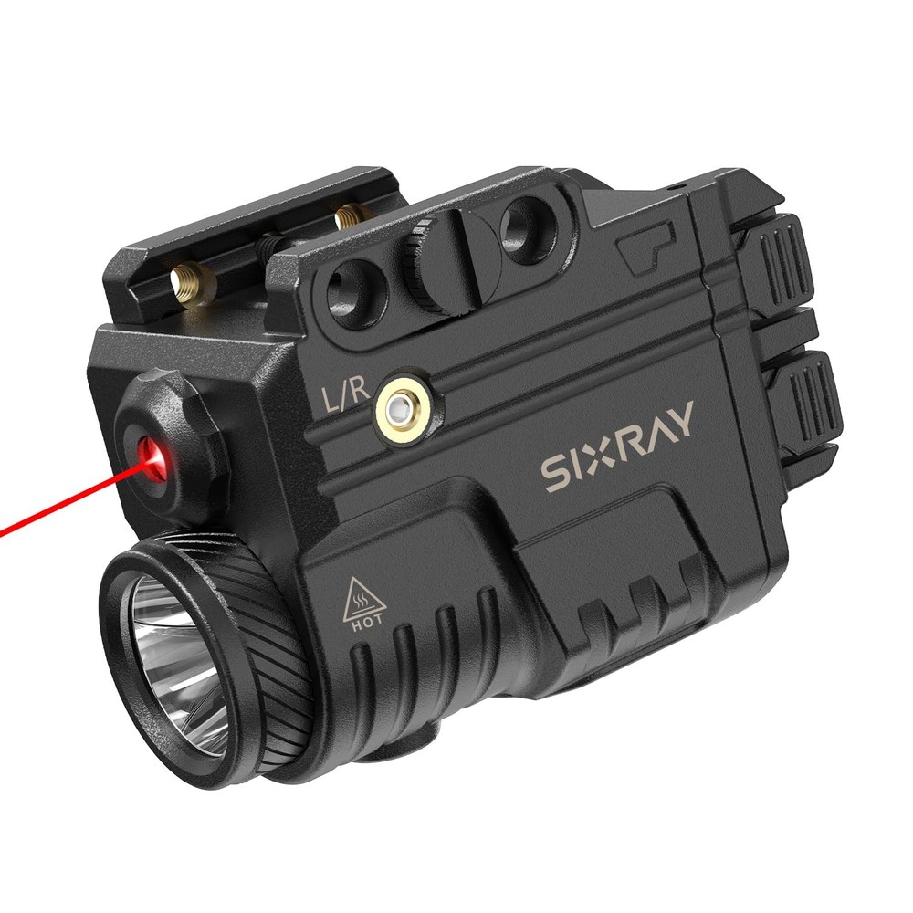 SIXRAY Rechargeable Red Laser and Flashlight for Light Combo