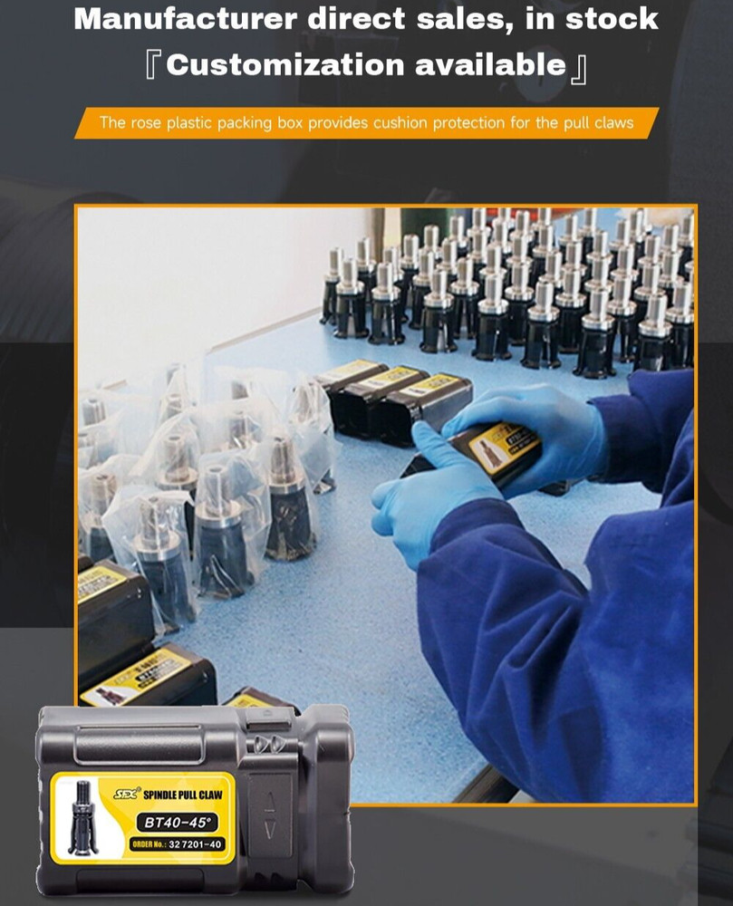 DIN50 Spindle Pull Claw CNC Gripper 4 Petal Female External Thread Tool Milling