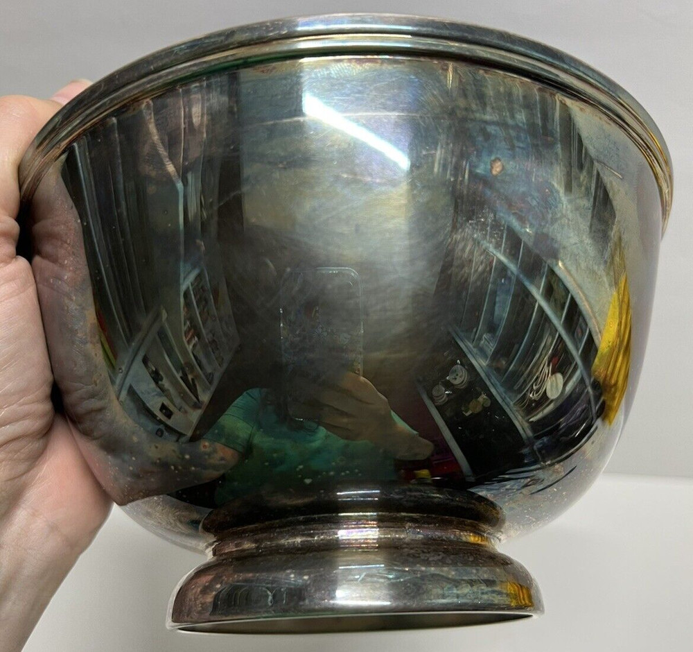 Towle EP 5003 Blue Pedestal 7" Bowl