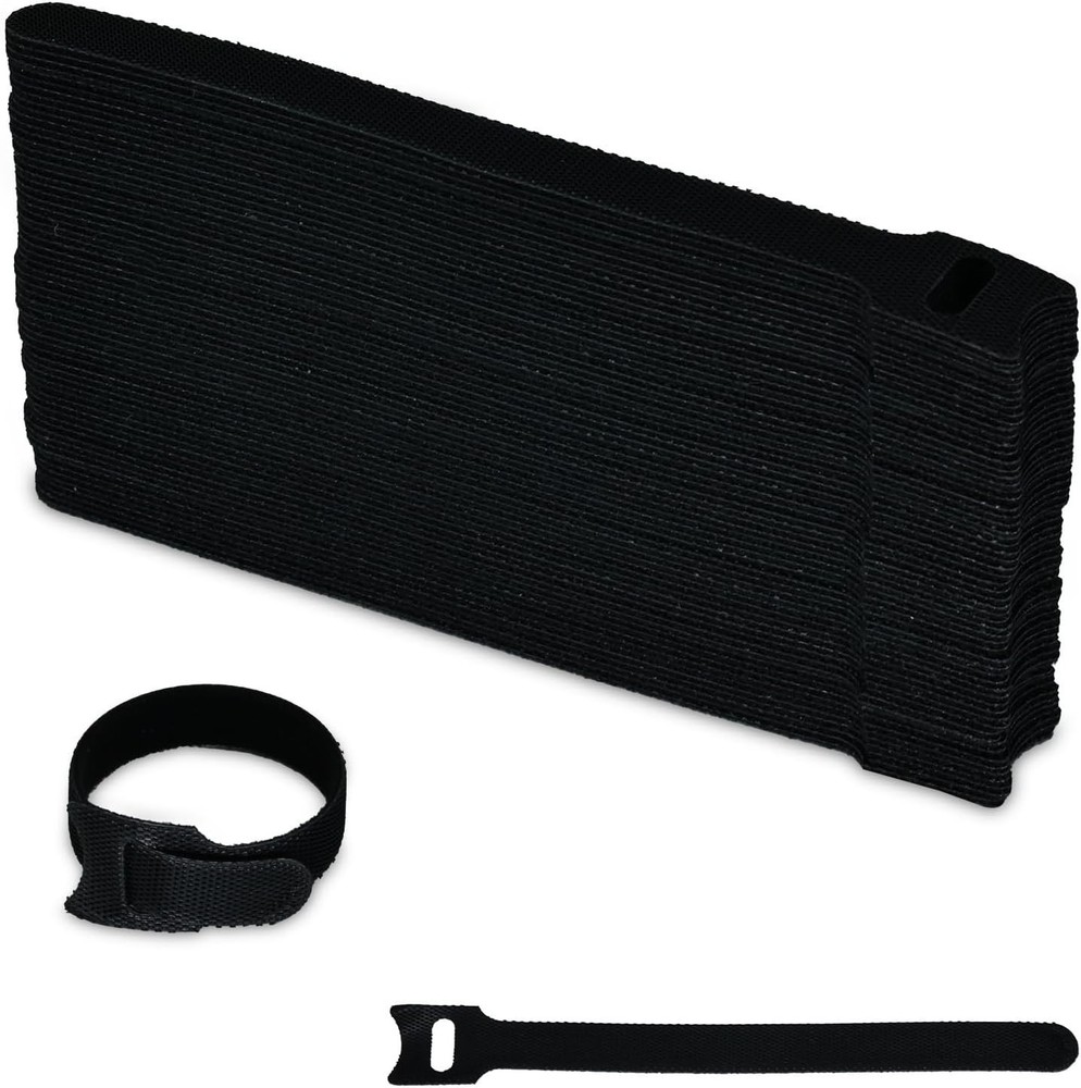 62PCS 6 inchs Microfiber Reusable Cable Ties – Adjustable Cord Organizer Stra...