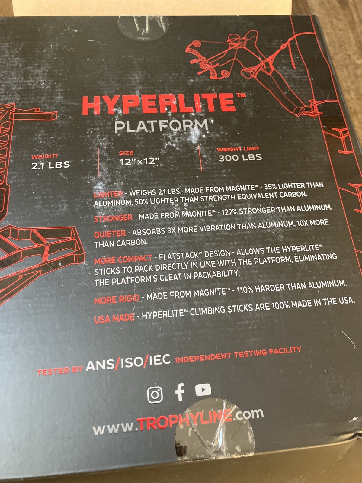 Trophyline Hyperlite Platform Saddle Hunting Tree Stand Made In USA