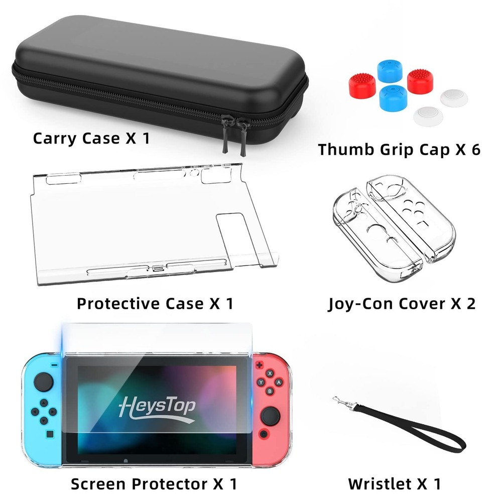 Case For Nintendo Switch Carry Case Pouch with Case HD Switch Screen Protector,f