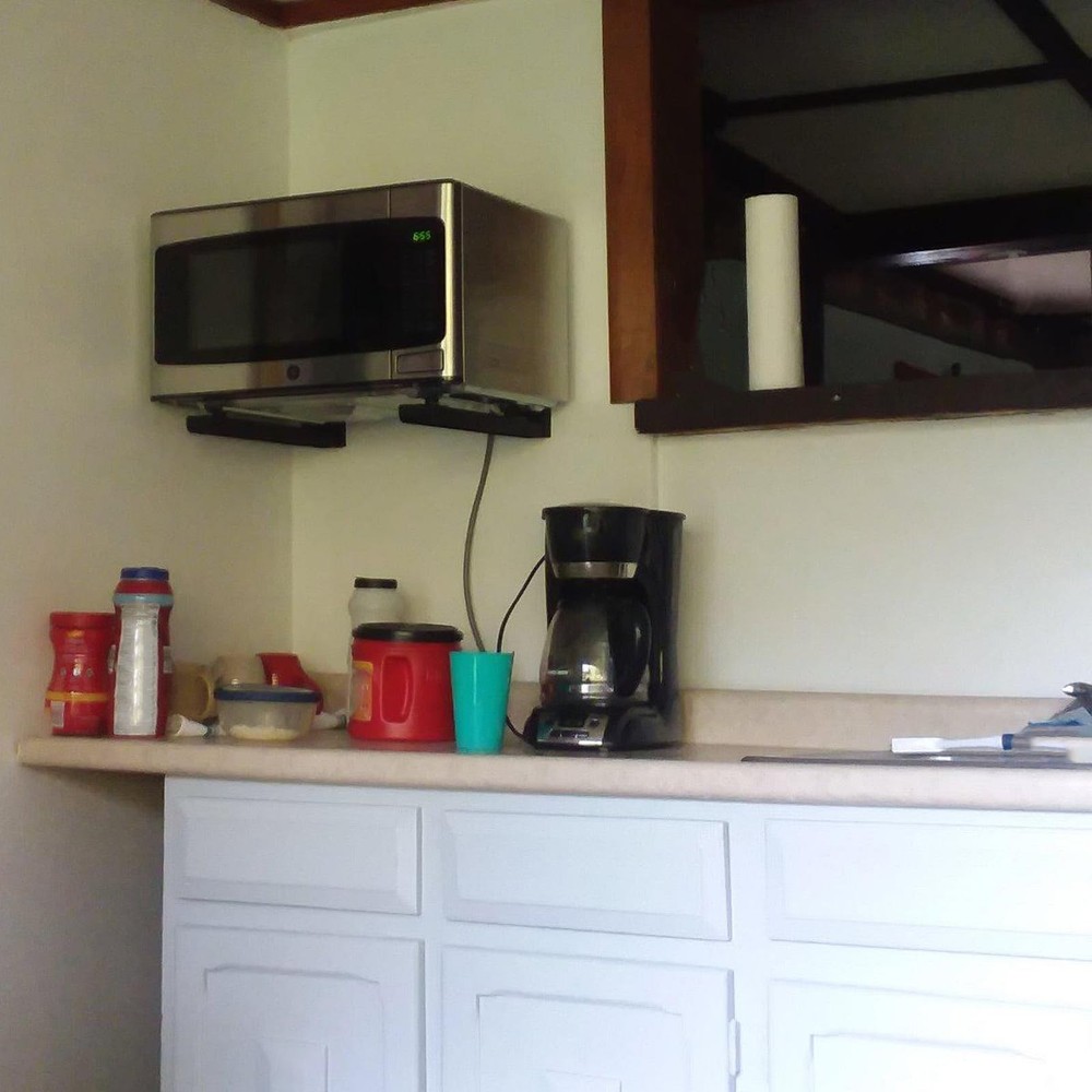 4 PCS Black Microwave Shelf Bracket, Wall Mount, Foldable, Adjustable Holder