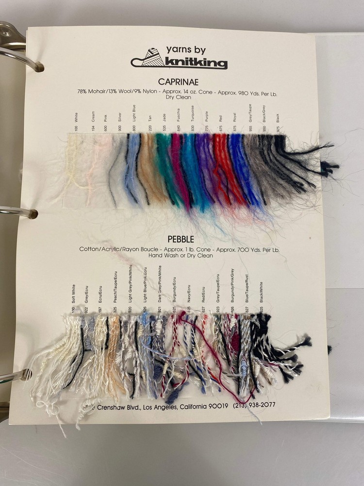Yarns by Knitking Sample Binder