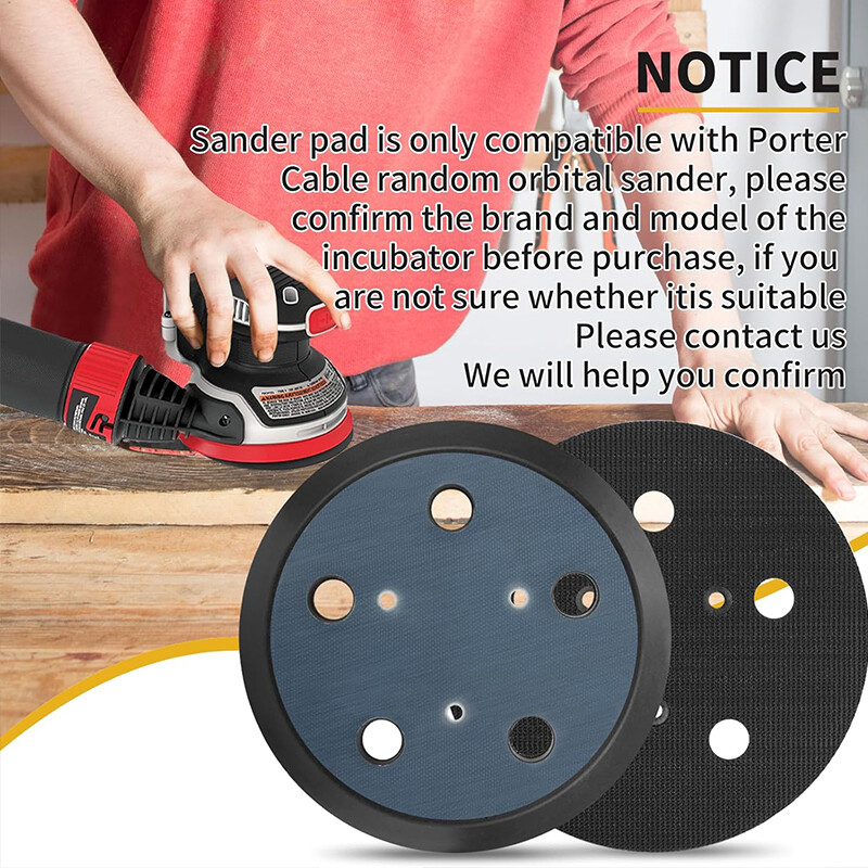 For Porter Cable 13904 13909 333 334 332 5" 5-Hole Hook & Loop Orbit Sander Pad