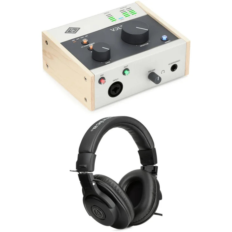 Universal Audio Volt 176 USB-C Audio Interface and Headphones