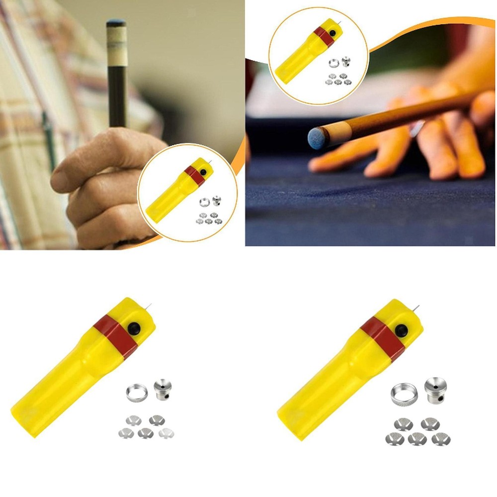 Pool Cue Tip Shaper Refinisher Replaceable Grinding Tool Billiard Accessory Pool