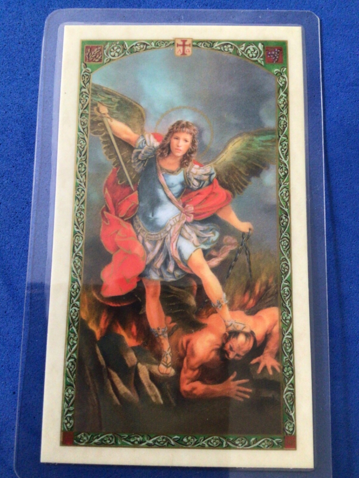 7 Archangels laminated HOLY CARDS Saint Michael Raphael Gabriel Uriel Barachiel