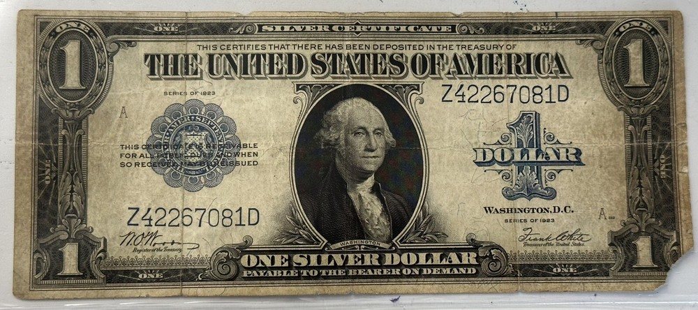 1923 LARGE SIZE  $1 SILVER CERTIFICATE | RIPPED CORNER