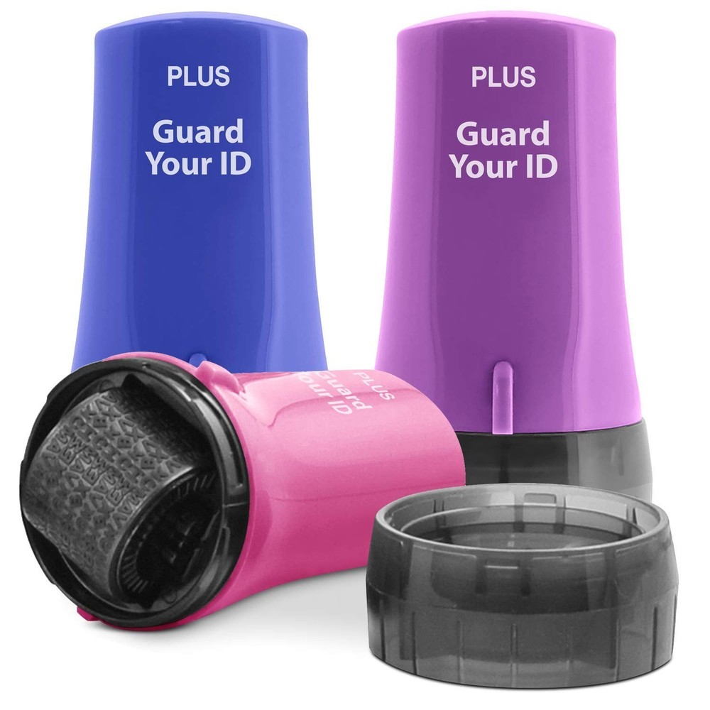 Identity Theft Prevention Roller Stamp Combo Pack - Secure Your Personal Info