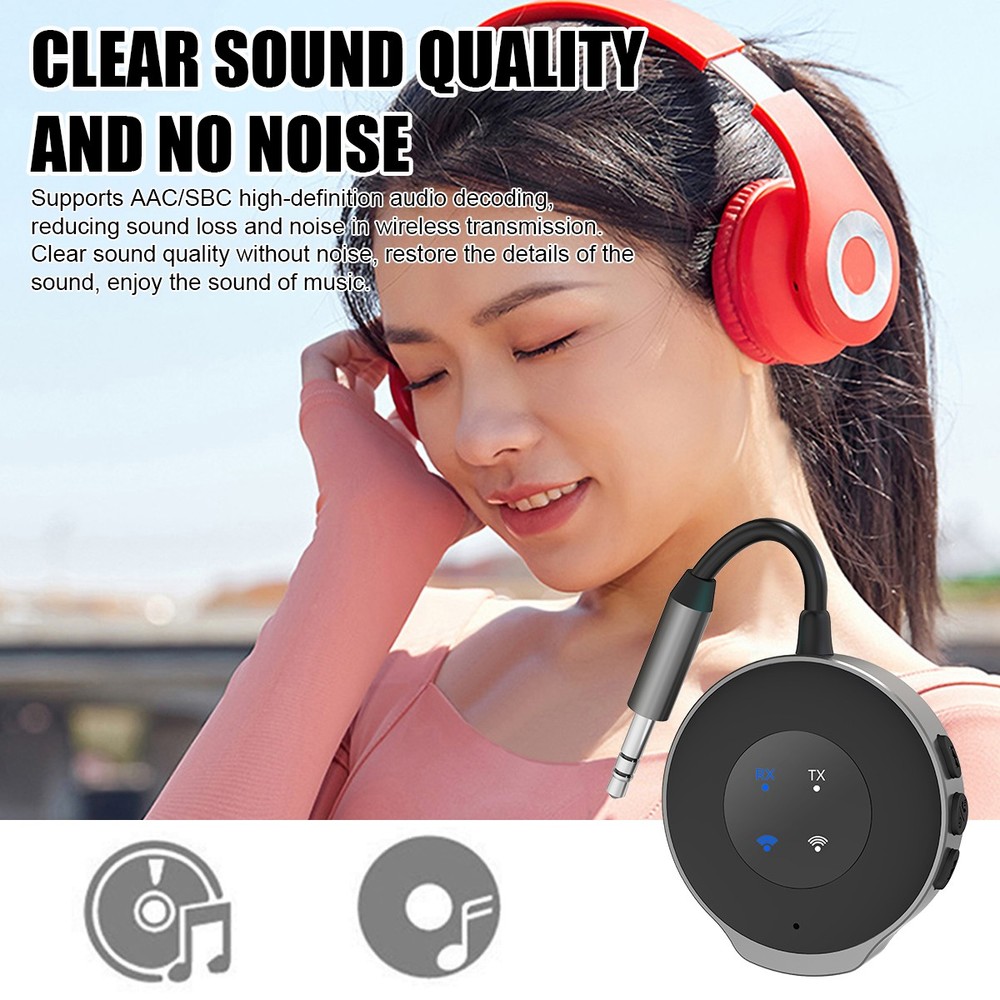 USB Car FM Bluetooth 5.3 Transmitter Receiver Wireless Audio Adapter 3.5mm Aux