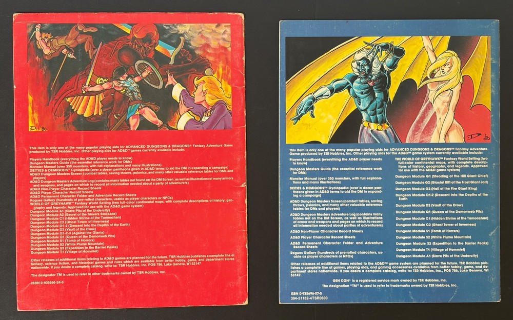 Dungeons & Dragons Advanced D&D Module A1 A4 D2 D3 TSR 1980