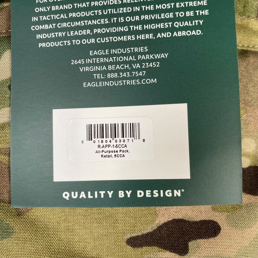 Eagle Industries All Purpose Pack Backpack Daypack - Multicam