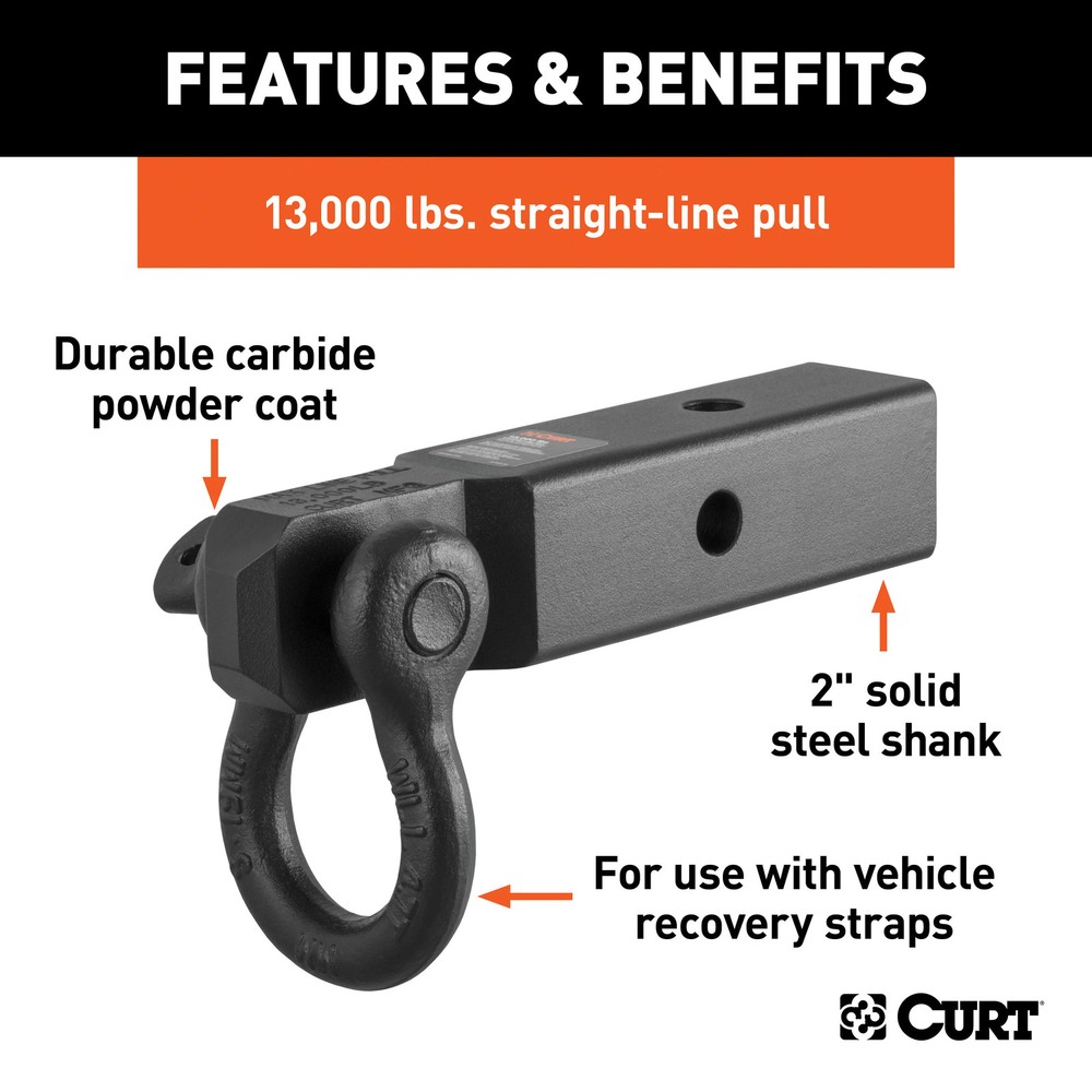 CURT D-Ring Shackle Mount 2in Shank 45832
