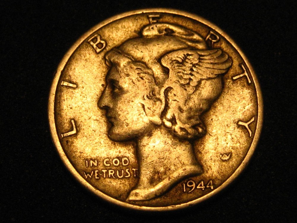 1944-P 90% Silver Mercury Head Dime