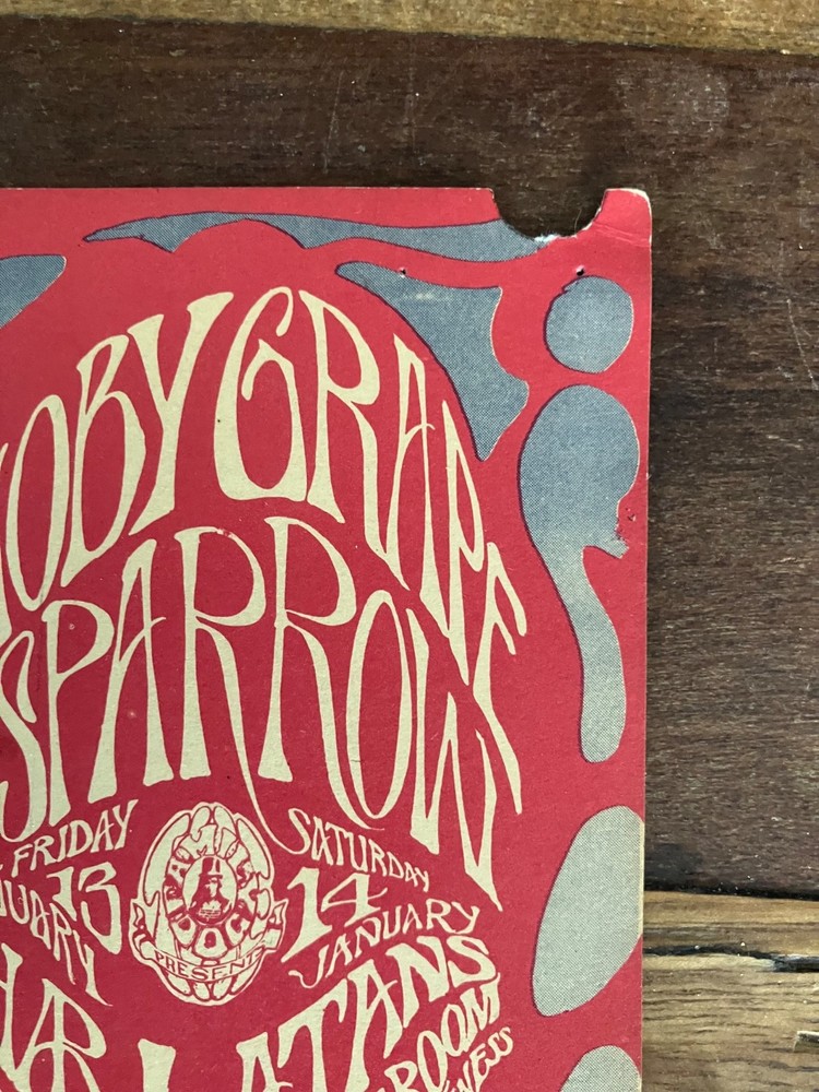 Avalon Ball Handbill Postcard MOBY GRAPE Charlatans Art: S. Mouse & A. Kelly