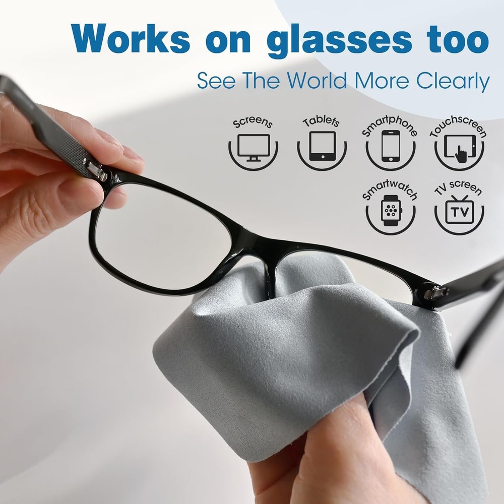 4 Pack 4oz Screen Cleaner Spray + 2 Microfiber Cloths – TV & Computer Use