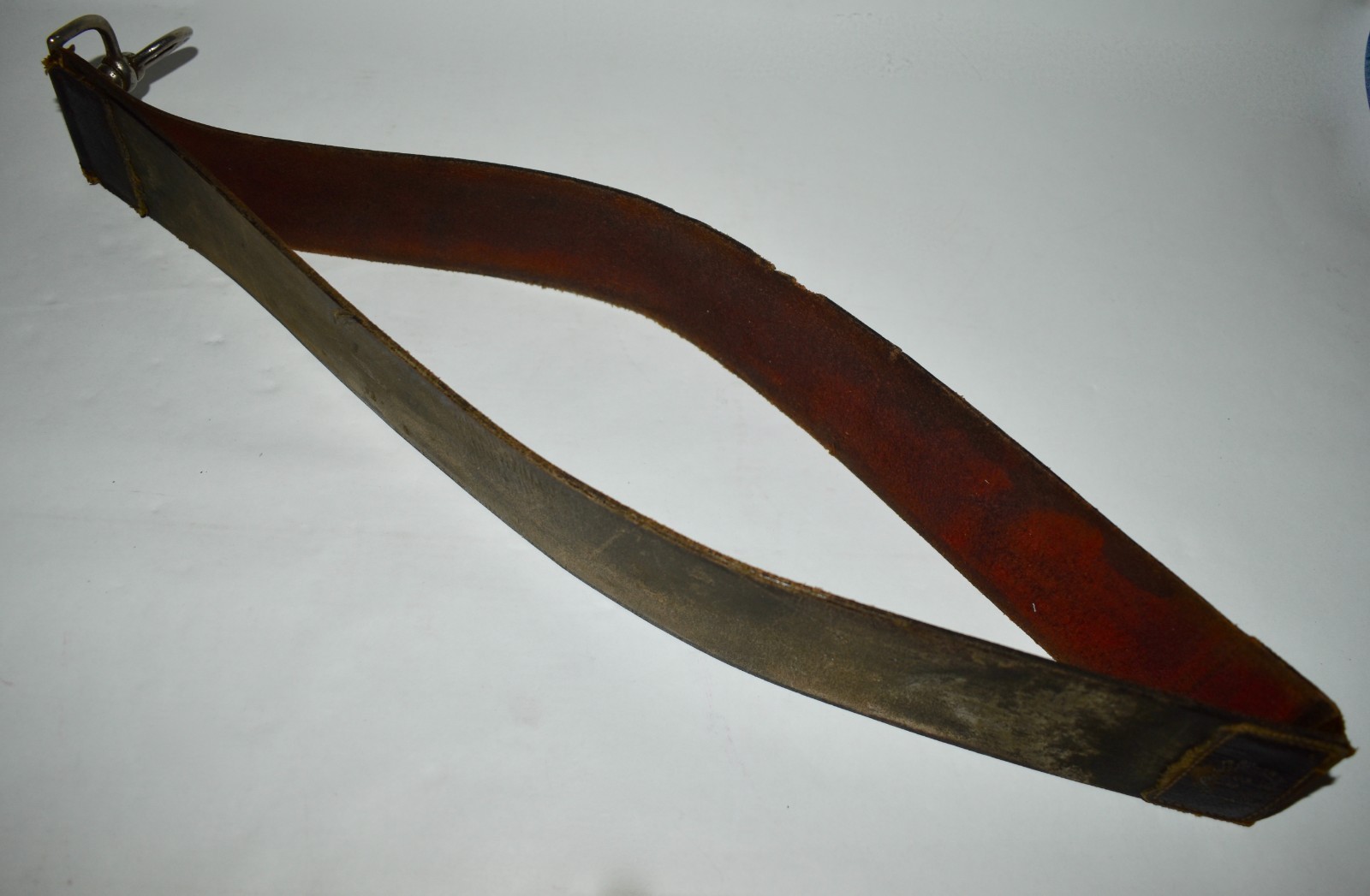 Antique U.S. CAVALRY WWI-era Gem Straight Razor LEATHER STROP Army & Navy 18.5"L