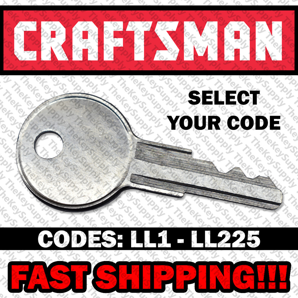 Craftsman Toolbox Key Cut to Your Code LL1 - LL225
