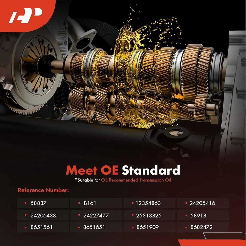 Automatic Transmission Fluid Filter with Pan Gasket, Compatible with Chevry,