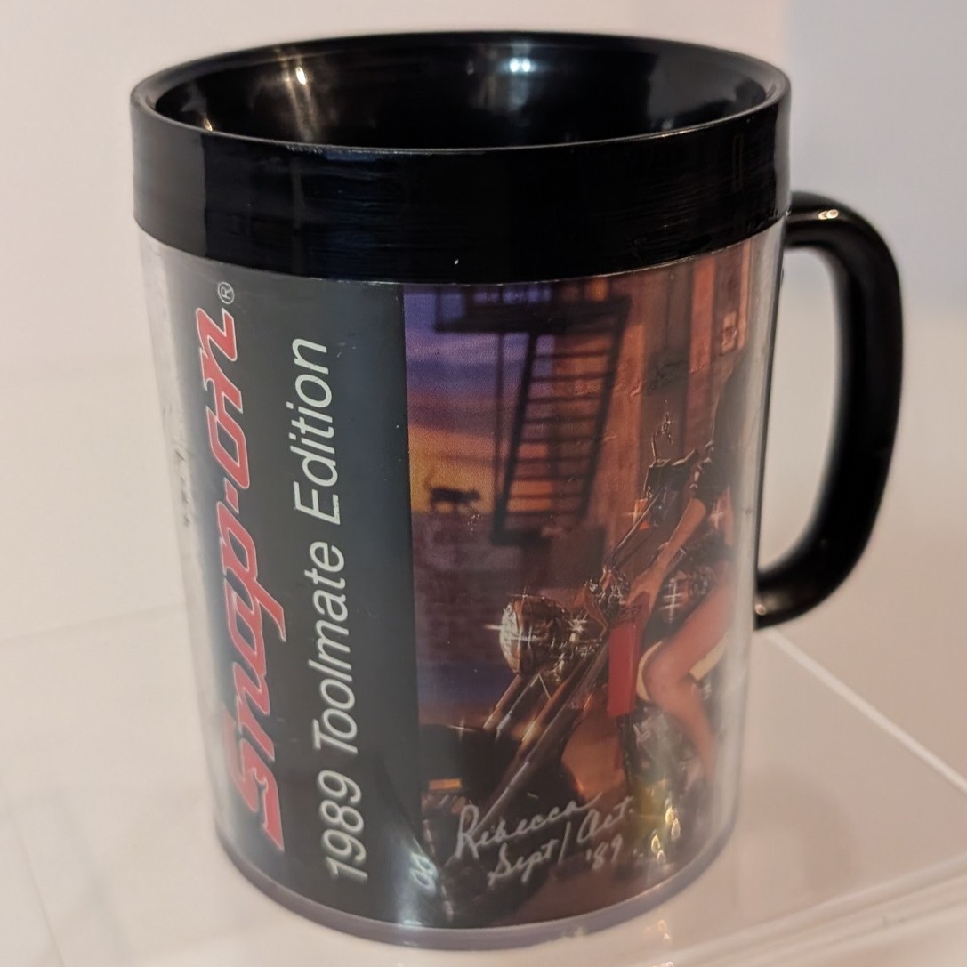 Vintage Snap-On 1989 Toolmate Edition Plastic Coffee Mug, Shop Cup, Rebecca, Oct