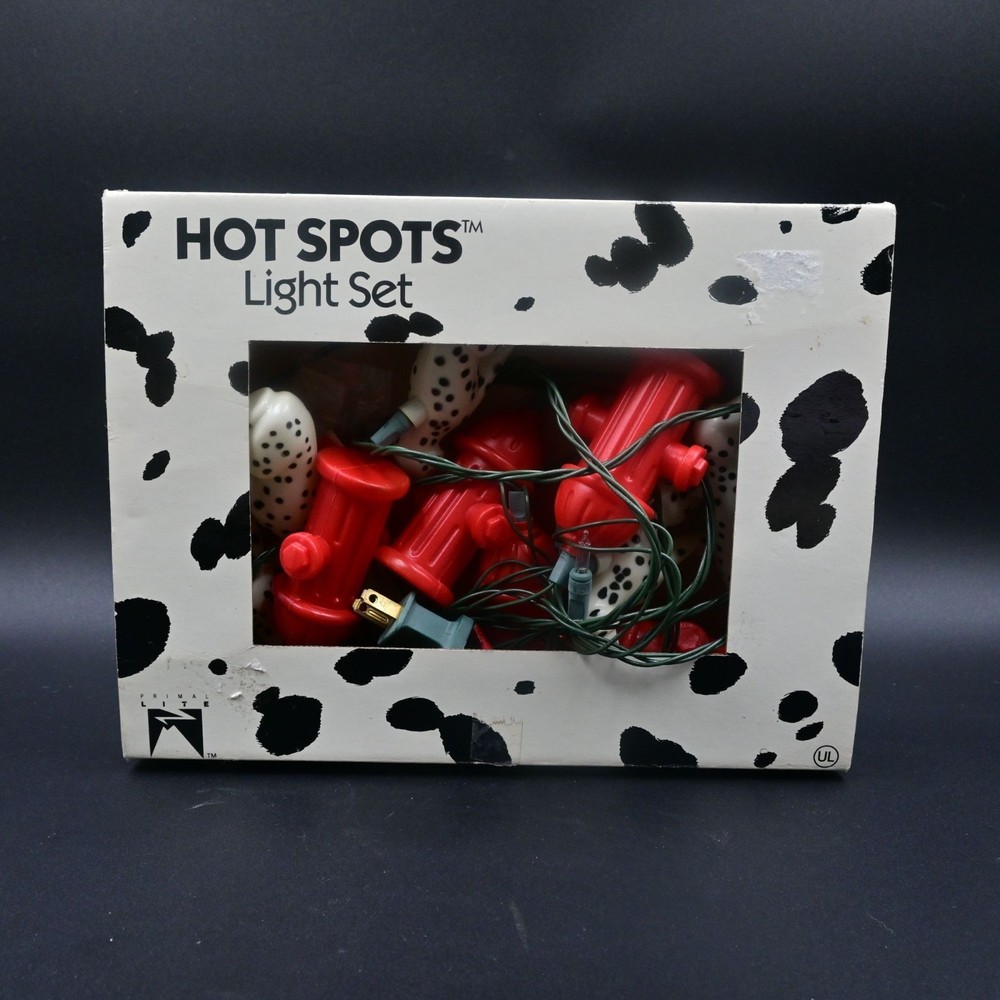 Primal Lite Hot Spots Dalmation Dog Fire Hydrant Blow Mold String Light Set