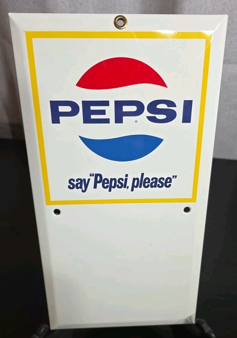 Vintage Original PEPSI CALENDAR ADVERTISING SIGN - Very Clean