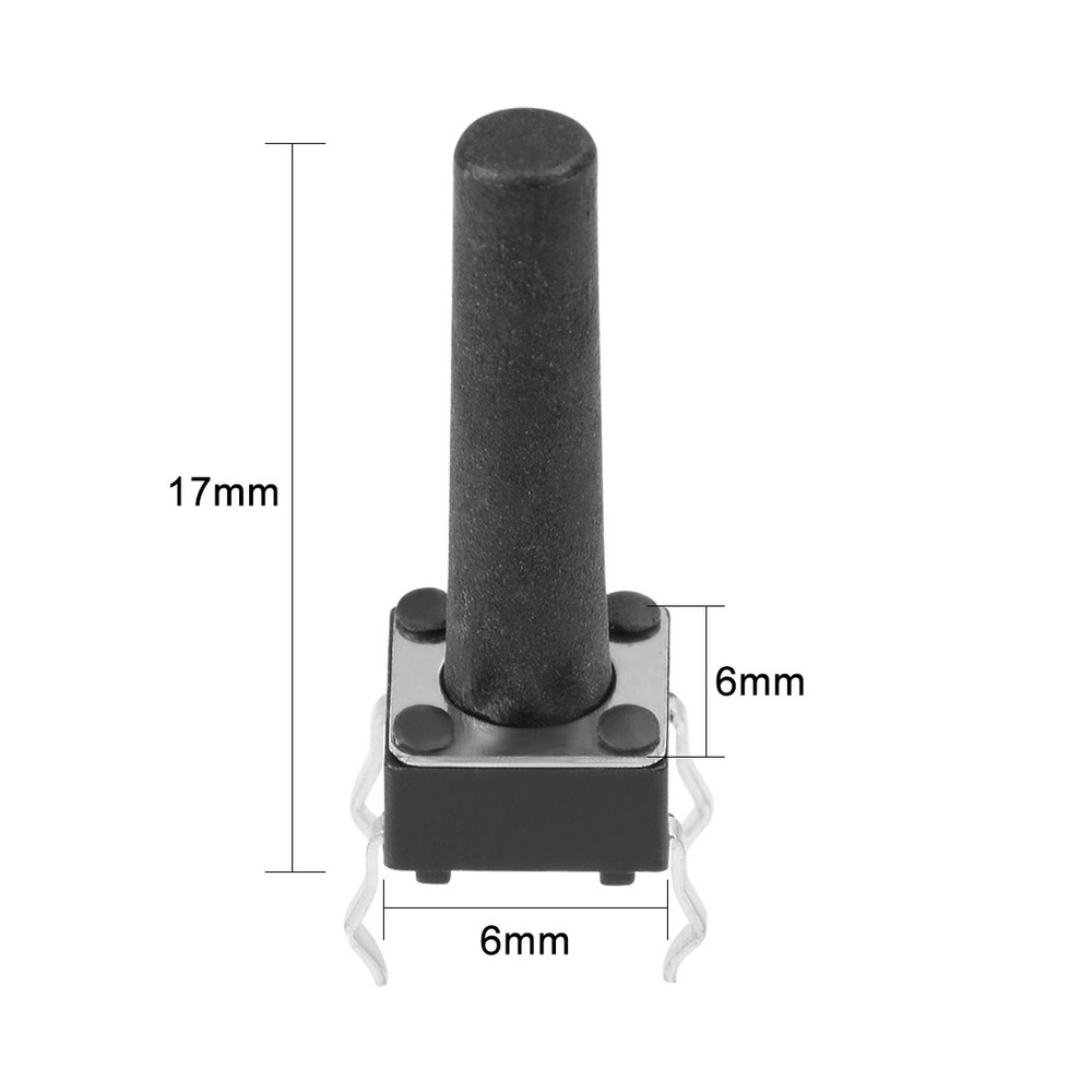 40 x 6x6x17mm Panel Micro PCB Momentary Tactile Tact Push Button Switch DIP
