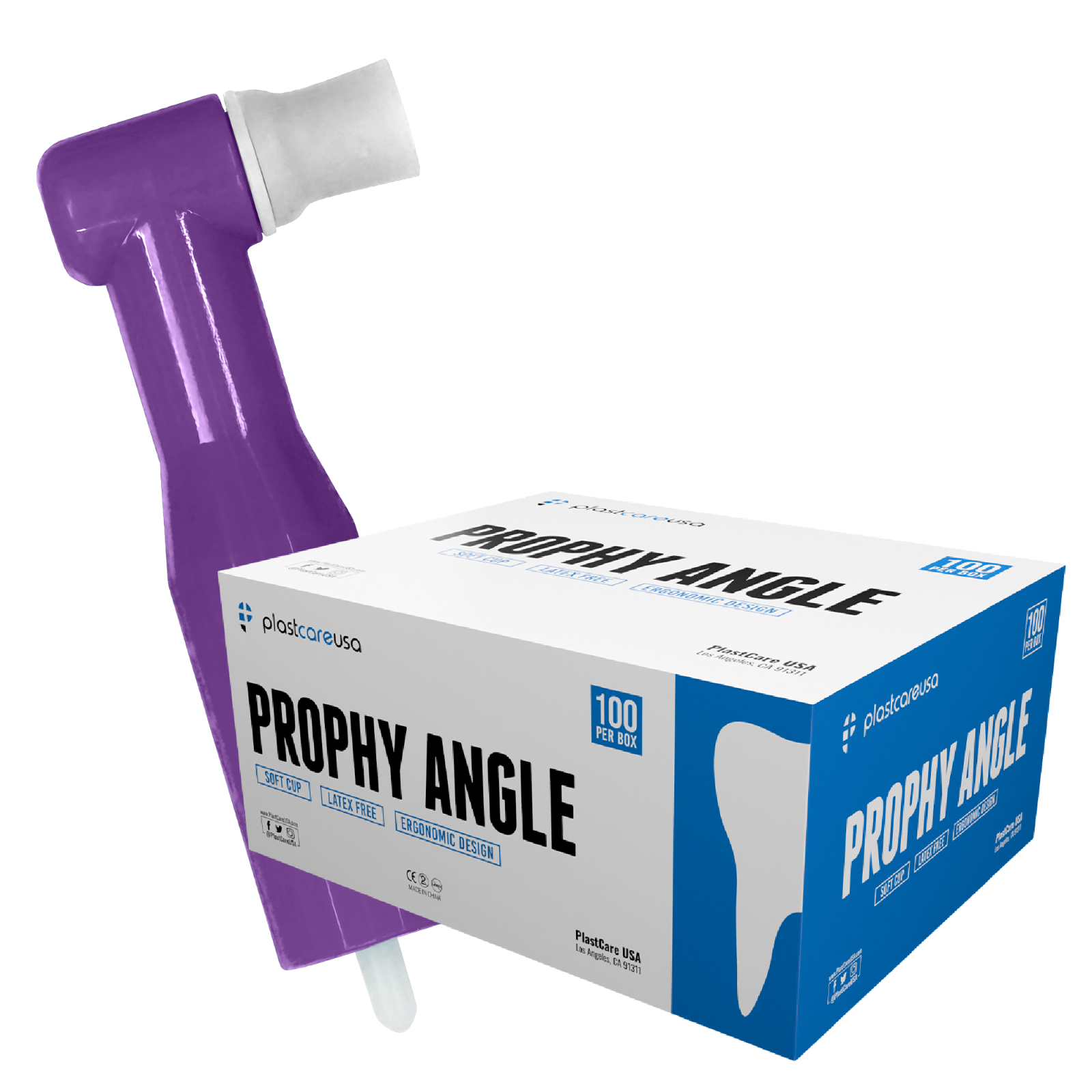 Dental Prophy Angles Soft Cup, Disposable & Latex Free (1 Box of 100)