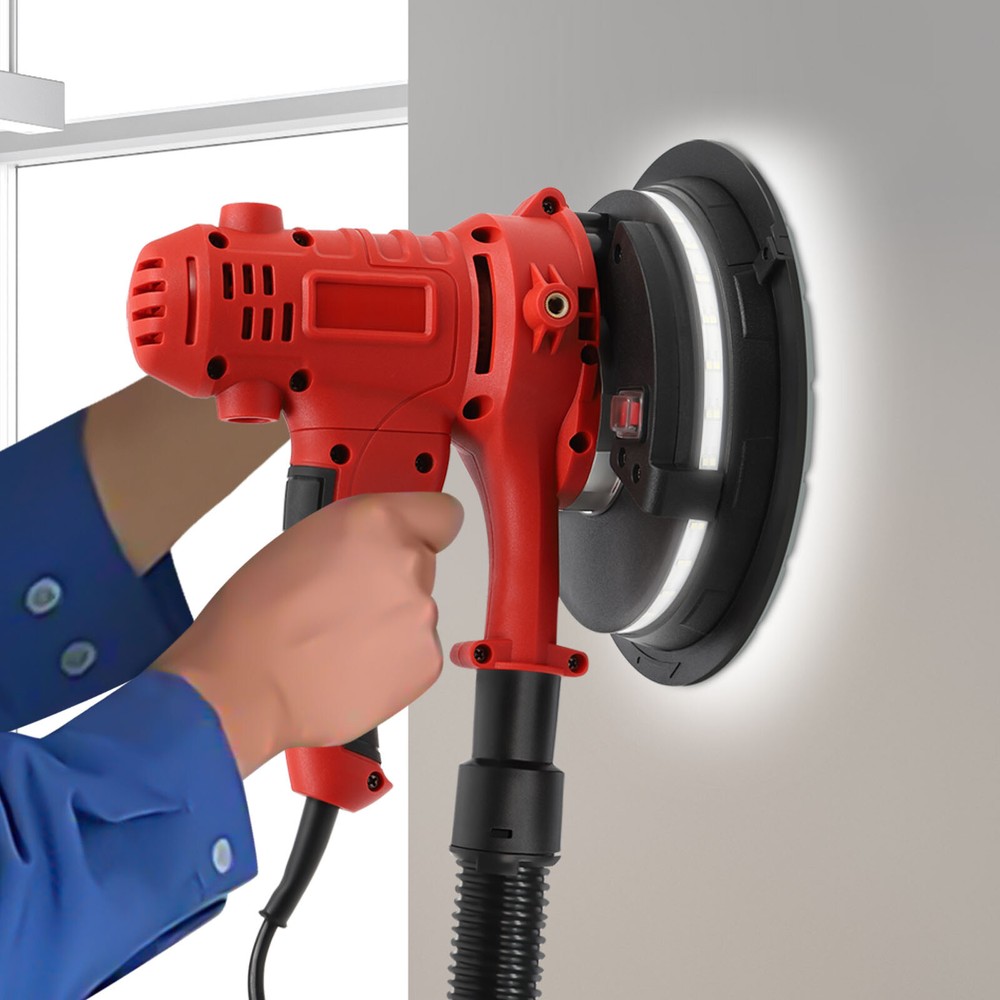1200W Electric Drywall Sander Variable Speed Sanding Machine W/ LED Light Strip