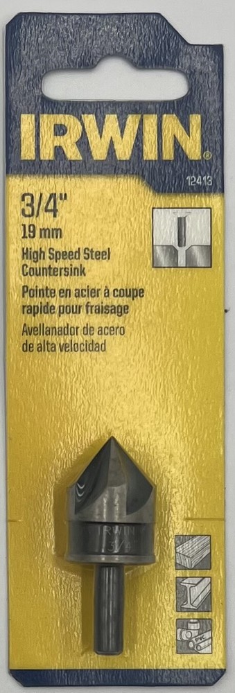 Irwin 12413 HSS Countersink Bit, 3/4" (19mm)