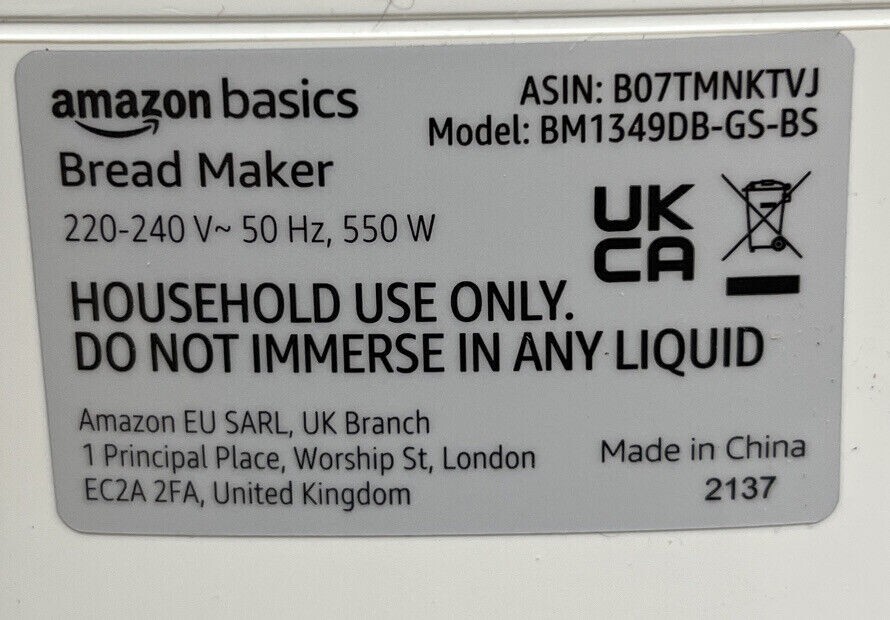 Paddle for Amazon Basics B07TMNKTVJ Bread Machine Model BM1349DB-GS-BS (S)