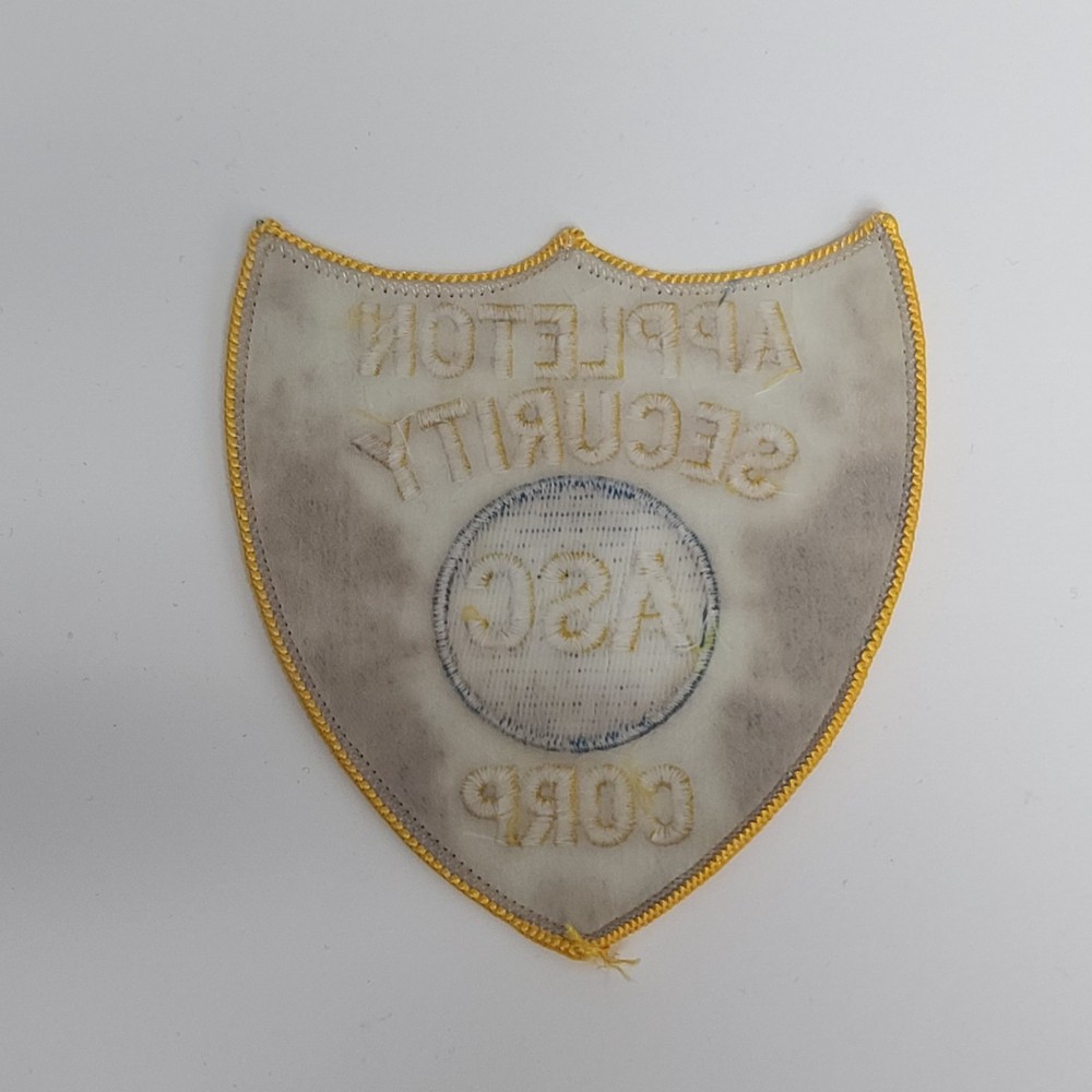 ASC Appleton Security Crest Security Officer Patch Yellow Border