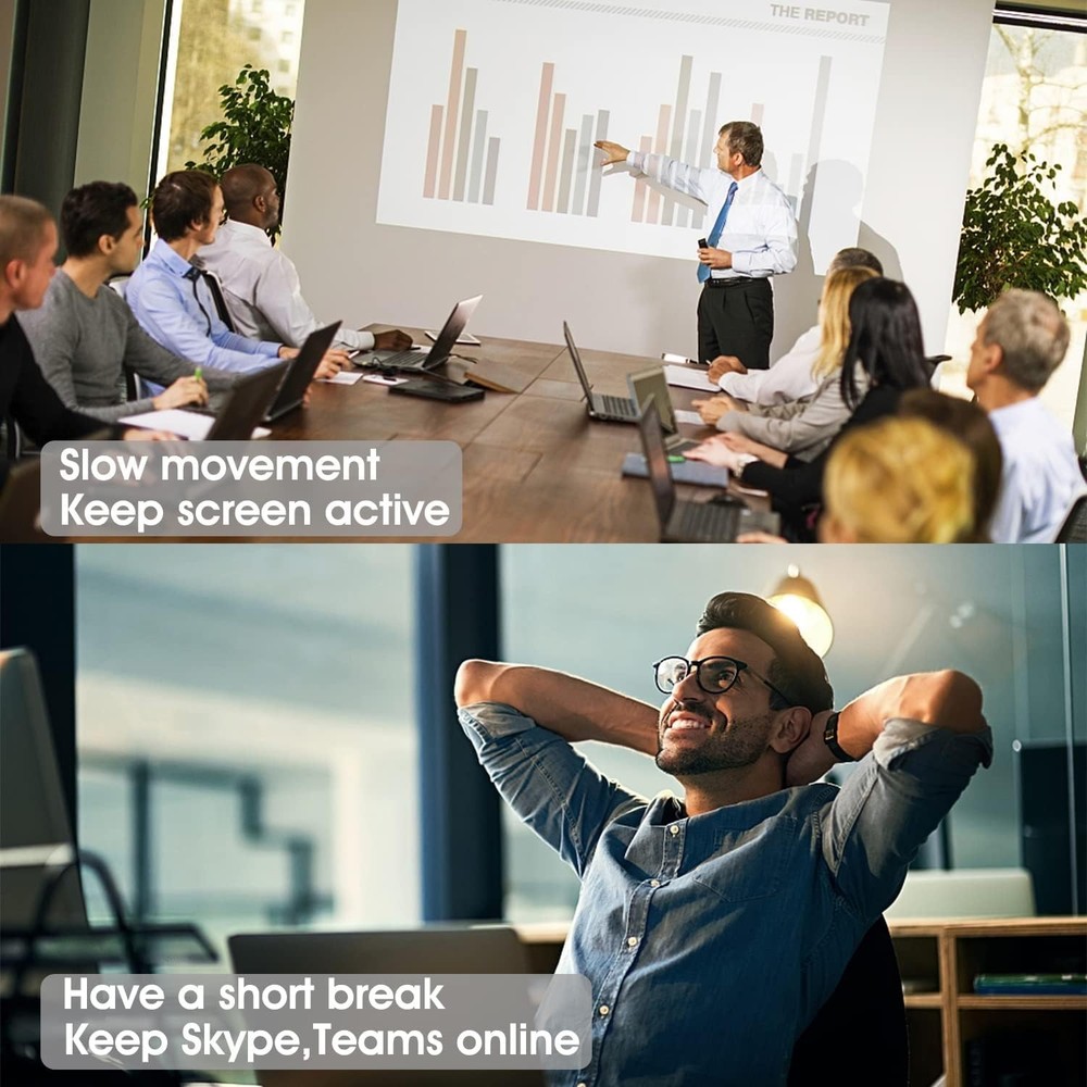 USB Mouse Jiggler - Keeps Your Computer Awake, Drive-Free Plug & Play Solution