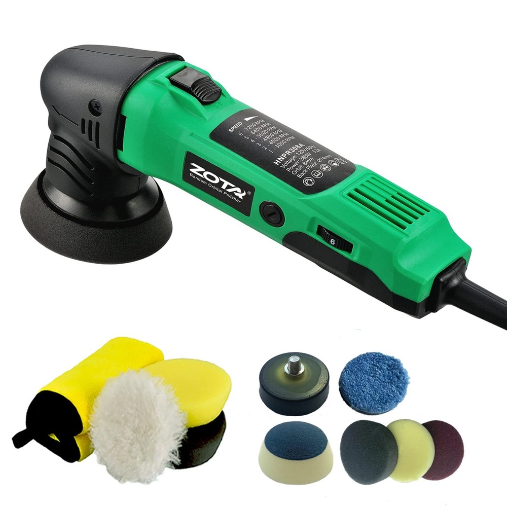 Mini Polisher 2" & 3" Car Buffer with 8mm Random Orbital - Variable Speed Detail