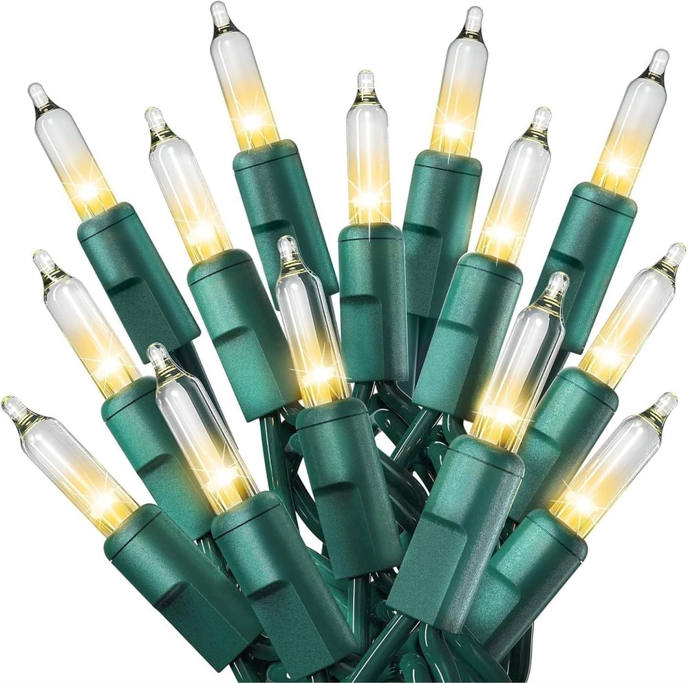 Customizable 10 ft Warm White LED String Lights - 50 Clear Bulbs for All Seasons