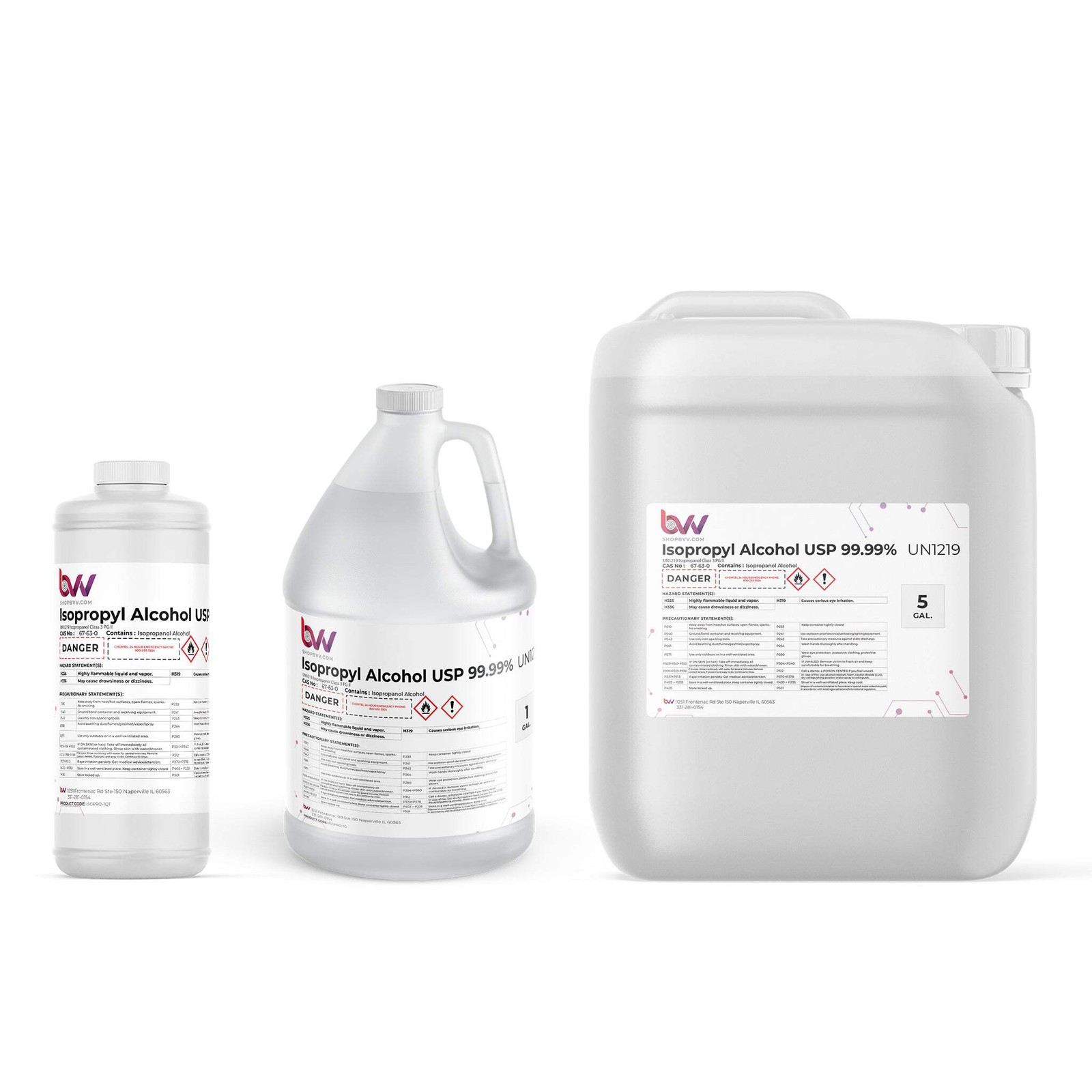 BVV High Purity Isopropyl Alcohol 99% USP