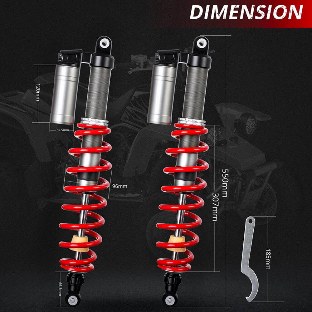 REAR SHOCK ABSORBER FOR 2008-2014 POLARIS RZR 800 S/4 DUAL RATE FULLY ADJUSTABLE