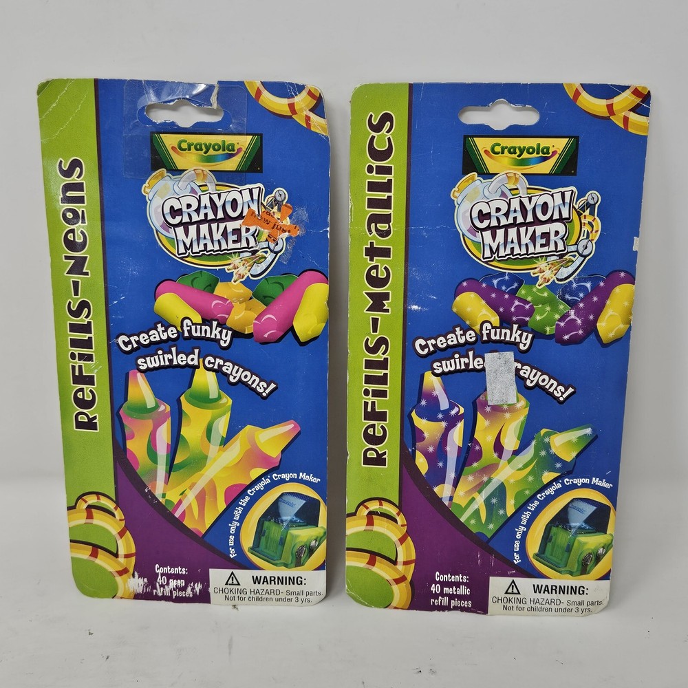 Crayola Crayon Maker Refill Pack Neon & Metallic 40 Pieces Sealed
