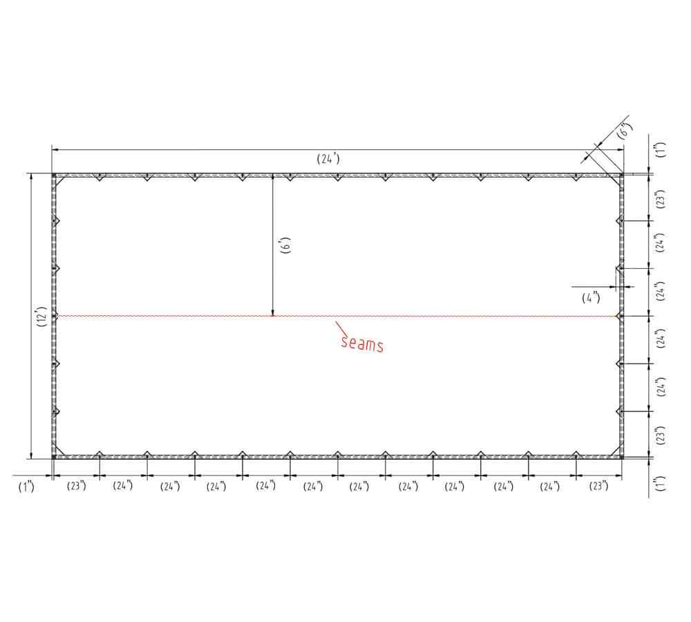 (2 Pack) 12' x 24' Canvas Tarp - Green