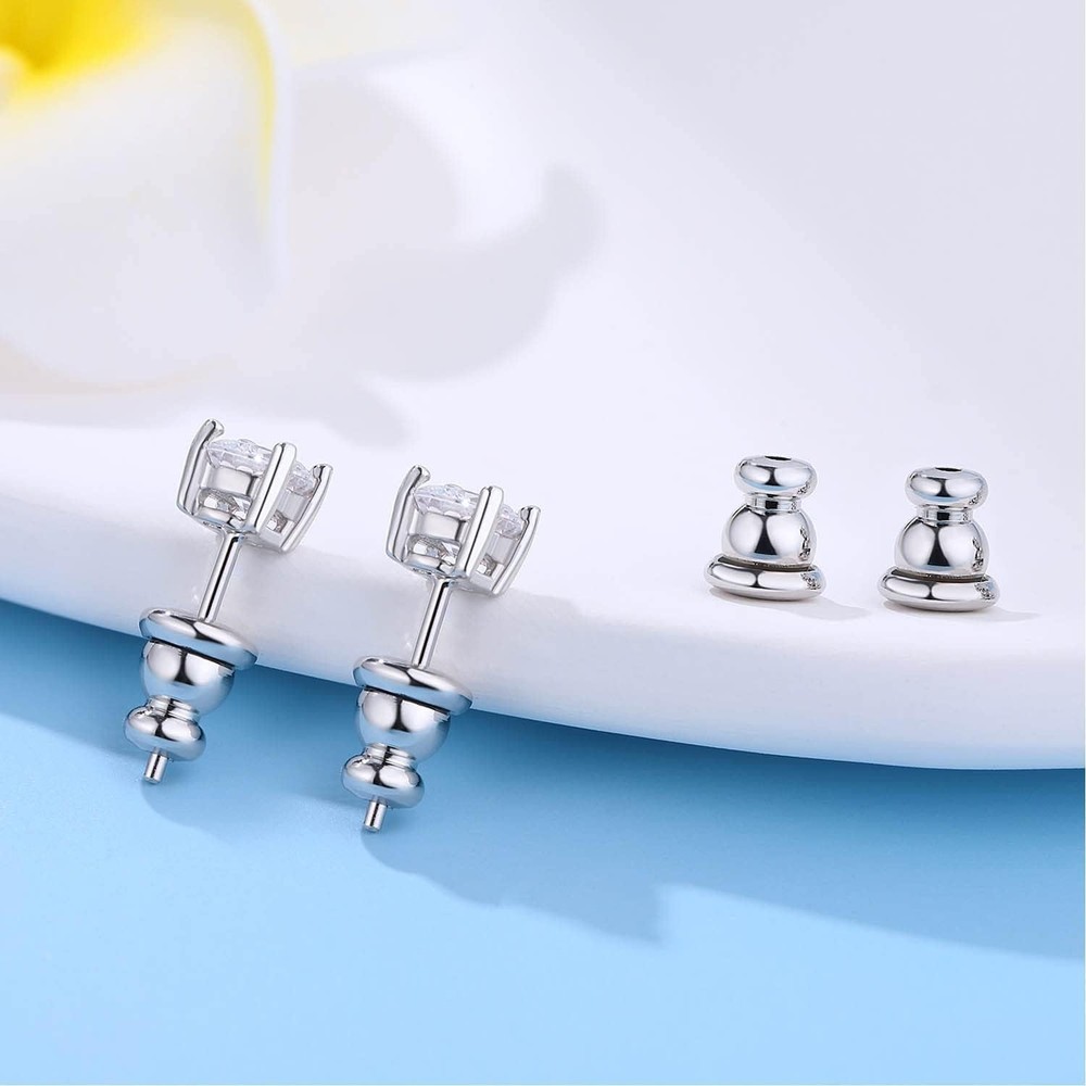 Earring Backs for Studs,18K Gold Bullet Earring Backs Replacements for Studs/...