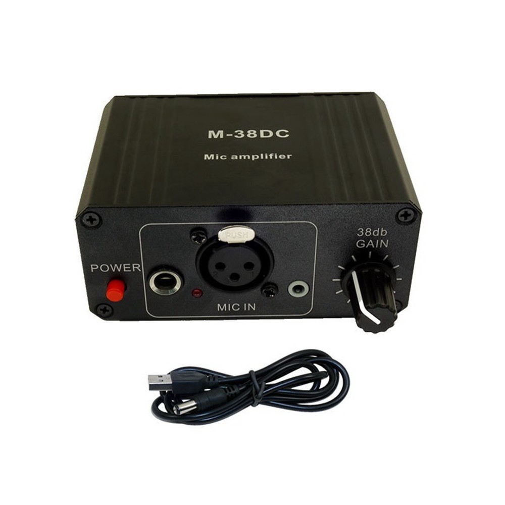 Protable Microphone Preamp High Gain 48V Phantom  XLR Output Mic9634