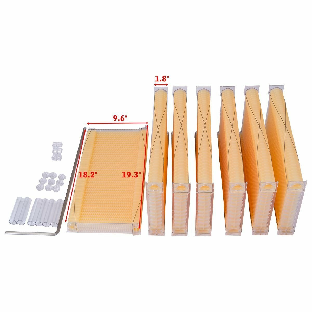 7x Auto Seeping Beehive Honey Hive Frames+Beekeeping Brood Cedarwood Box House