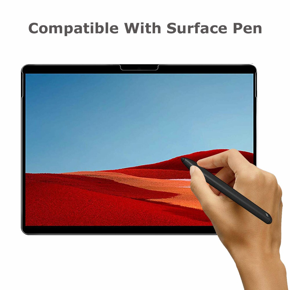 (2 Pack) Microsoft Surface Pro X 13" 2019 Clear Tempered Glass Screen Protector