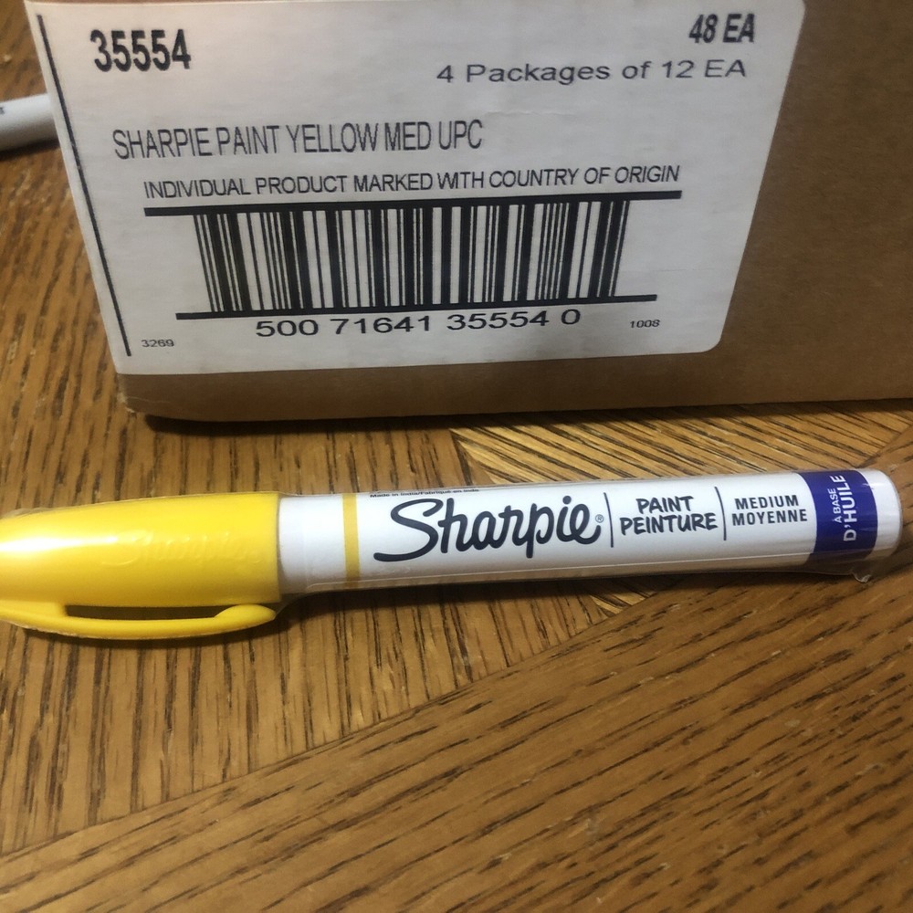 Sharpie 35554 Paint Marker Yellow 12 pc Medium Tip Oil Based