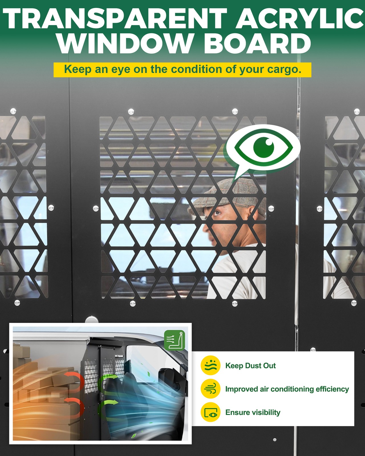 Van Safety Partition, Bulkhead, Divider for 1996-2025 Chevy Express, GMC Savana