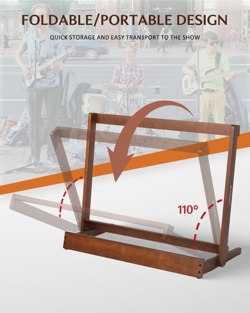 Guitar Case Stand, Hardwood Rack, Foldable
